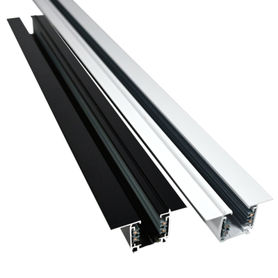 Square Copper Track Lighting Rail System Four Wire  Embedded