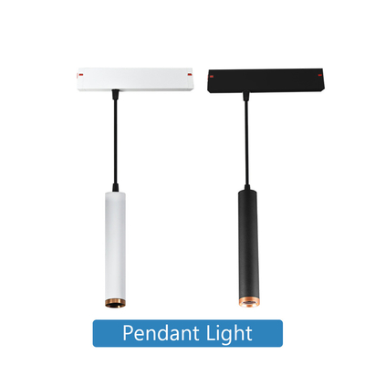 Dining Hanging Cylindrical Magnetic Track Pendant Light No Main Light Design