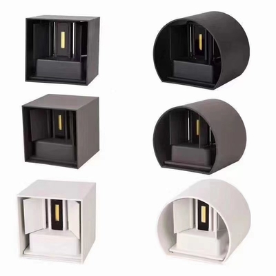 Outdoor Waterproof Ip65 Black White Led 7W Garden Patio Wall Lamps