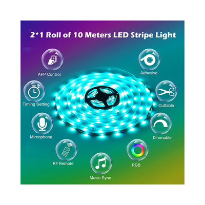 OEM SMD 5050 RGB Smart LED Strip Light Waterproof For Decoration