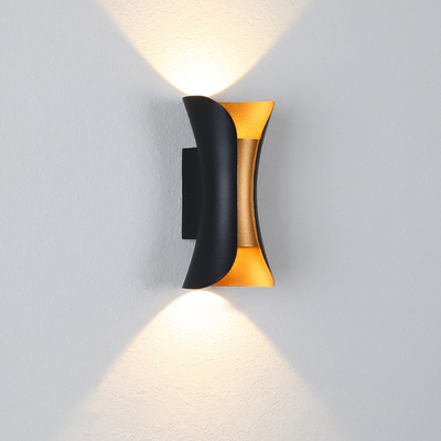 Sand Black Cri80 6W Ip65 Waterproof Up And Down Luminous Led Wall Lamps