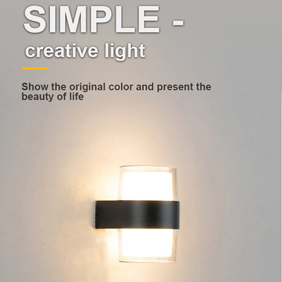 Led 10w Black Outdoor Wall Lantern One Piece Aluminum Lamp Body