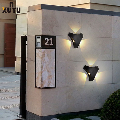 Black Triangle 9W Outdoor Wall Lighting Anti Corrosion Unique Luminous