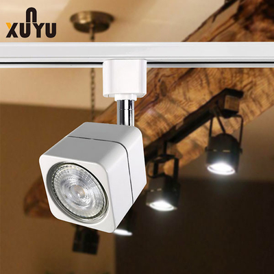 3500K-6000K Square Gu10 Track Light Fixtures Aluminum 5w Spotlight