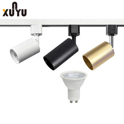 Adjustable 80LM/W Mr16 Track Light Fixtures 55*80mm Oem Colors