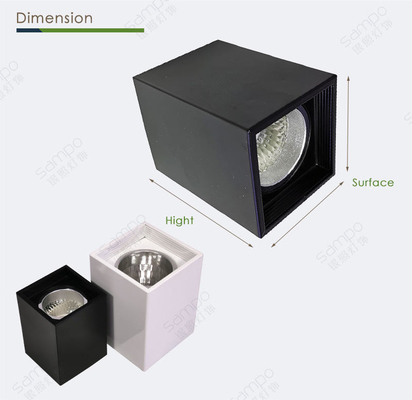 7W 12W 30W Surface Mounted Downlight Housing E27 Black Spotlights