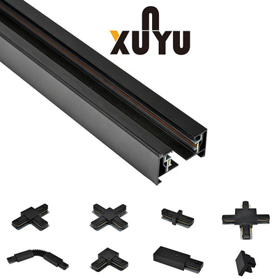 Square Flat Copper Track Light Bars 2 Wires 1 Circuit For Indoor Commercial