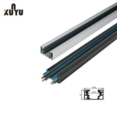 Aluminum Track Light Rail System 3 Wires Single Circuit Mono Phase