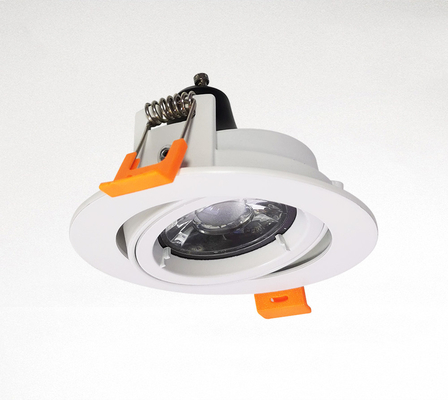 Round Mr16 Recessed Lighting Housing White Color Aluminum Adjustable