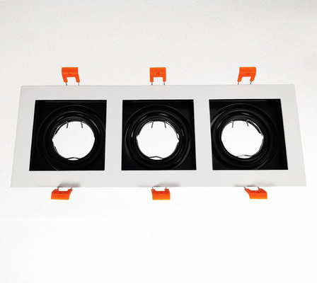Three Head Embedded Mr16 LED Housing Easy Maintenance For Downlight