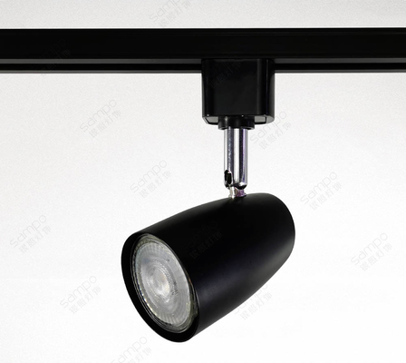 Optional ABS Iron Material Gu10 Track Light Fixtures MR16 Adjustable Track Lighting Fixtures