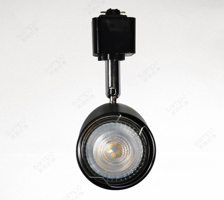 Optional ABS Iron Material Gu10 Track Light Fixtures MR16 Adjustable Track Lighting Fixtures
