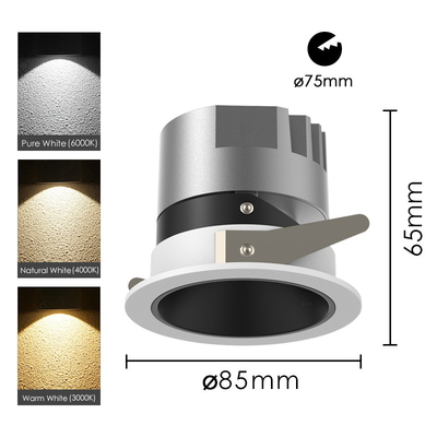Lighting Angle 15° 24° 36° Led Spotlight Hotel Home Anti Glare Cob Downlight