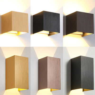 3000k Double Head Up And Down Luminous Wall Lamp Aluminum Brushed