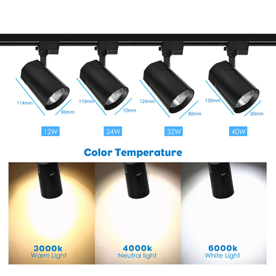 3000k 4000k Cob Track Spotlight For Home Living Room 24W 32W 40W