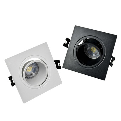 GU10 / Mr16 Recessed Downlight Housing PC Material For Supermarket Spotlight Downlight