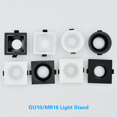 Adjustable Angle Mr16 Downlight Housing Square / Round Spotlight Housing