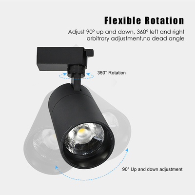 Supermarket LED Track Light High Display Index Adjustable COB LED Spotlight