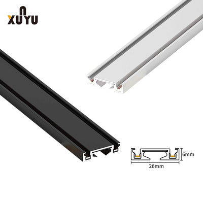 Aluminum Black White Magnetic Track Rail Ultra Thin Surface Mounted