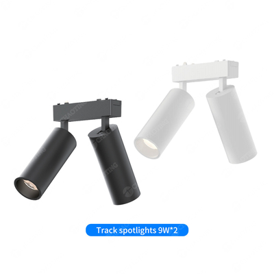 Magnetic Double Head Track Light 18W 4000K 6000K Anti Glare Spotlight