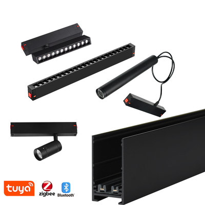 220V Magnetic Track Light Embedded Surface Mounted Home Living Room Bedroom Without Main Light Lighting