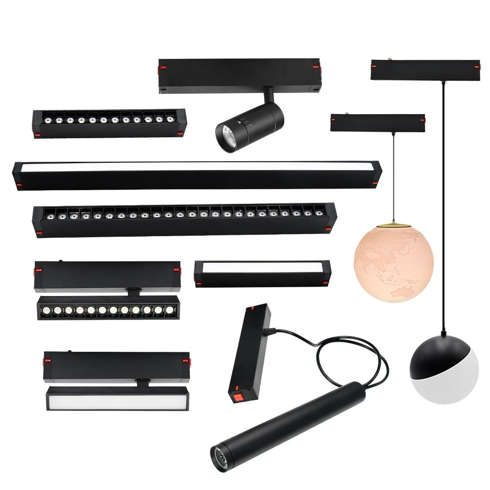 220V Magnetic Track Light Hidden Embedded Living Room Without Main ...