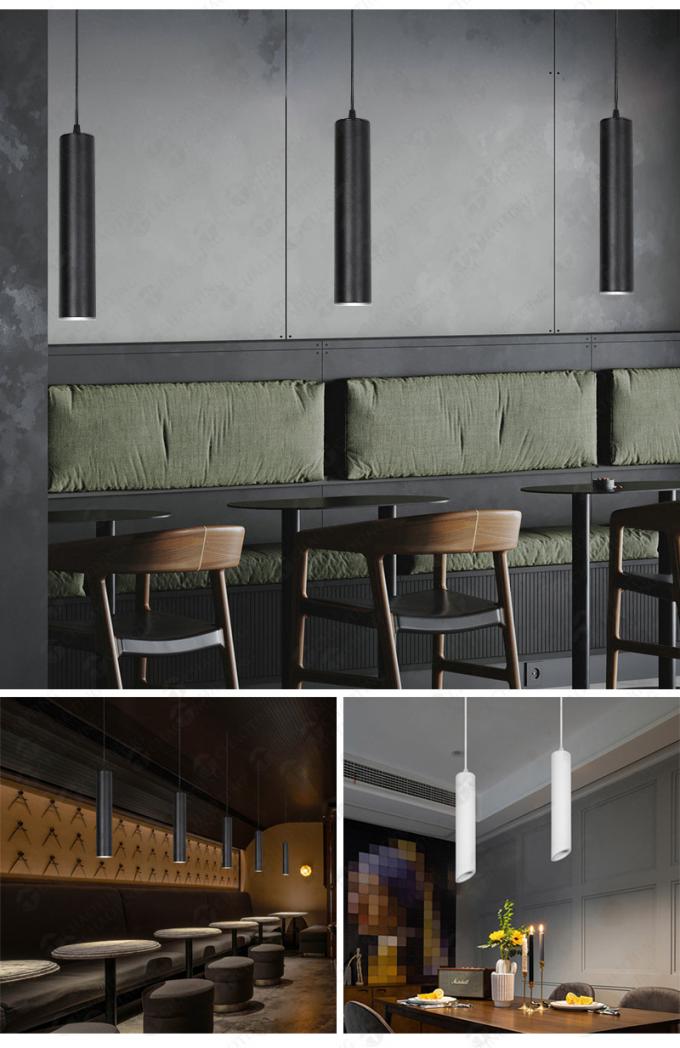 5W 7W 9W LED Pendant Light GU10 Black Tubular Pendant Lights