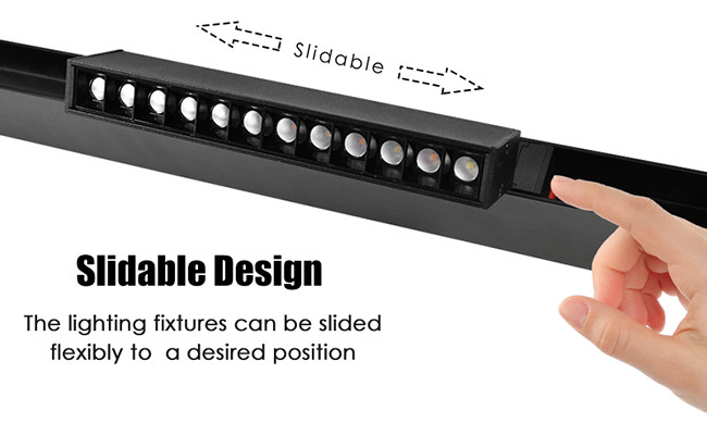 Black Folding Linear Magnetic Led Track Light System 7W/10W