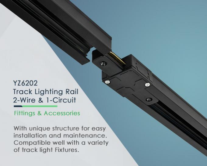Powder Coating Track Lighting Rail System Second Line 1m 2m 3m