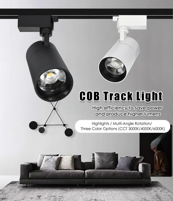 Surface Mounted Adjustable Angle Cob Led Track Light High CRI