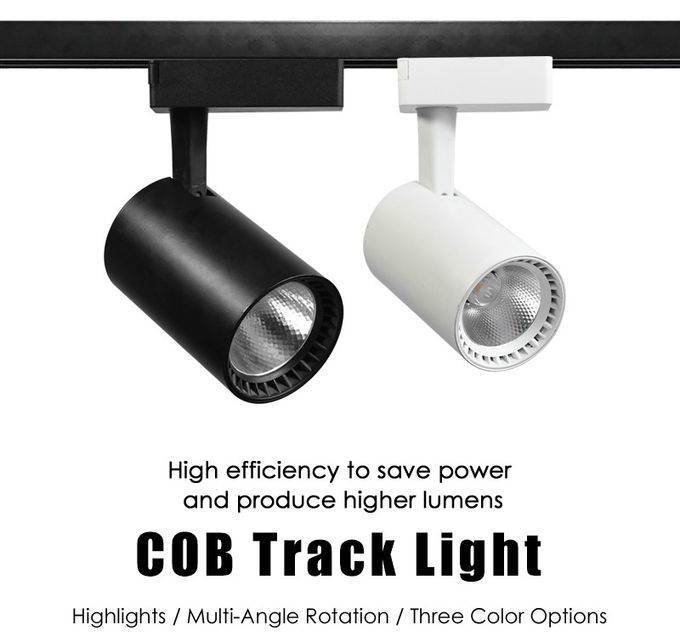 80lm/w LED Track Light Adjustable Angle Clothing Store Shopping Mall Cob Spotlight 0