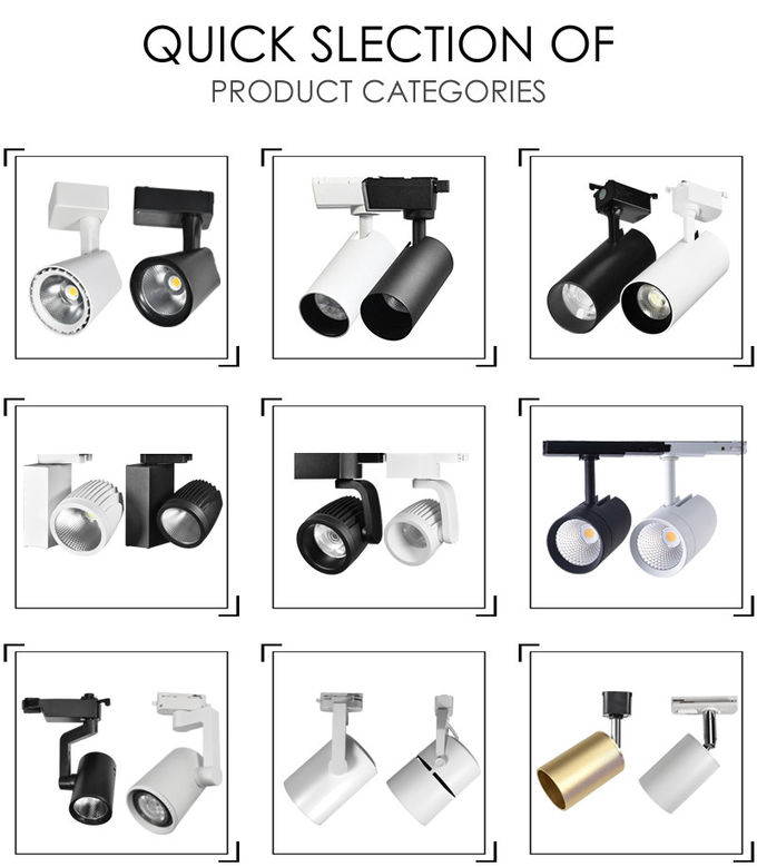 80lm/w LED Track Light Adjustable Angle Clothing Store Shopping Mall Cob Spotlight 3